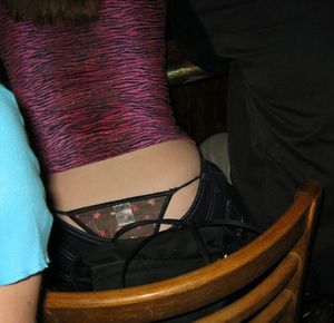 A successful, clean, clear whaletail creepshot in Vegas.Â  Jackpot!Â  A star studded creepshot.