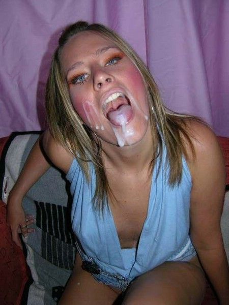 Hot blonde in this incredible cumshot wife photo
