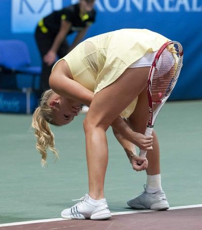 CAROLINE WOZNIACKI celebrity tennis blonde fun bat sport