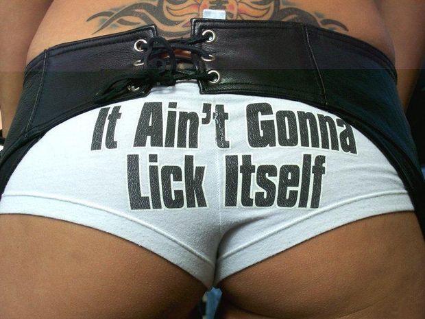 ya got to lick it, before you stick it..