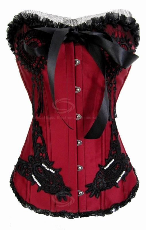 $29.63 Sexy and Slimming Style Bowknot and Flouncing Embellished Faux Pearls Color Matching Embroidery Bustier For Women