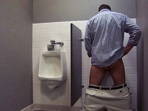 pant down, old school.