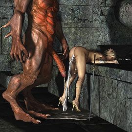 Monster fucks slim blonde