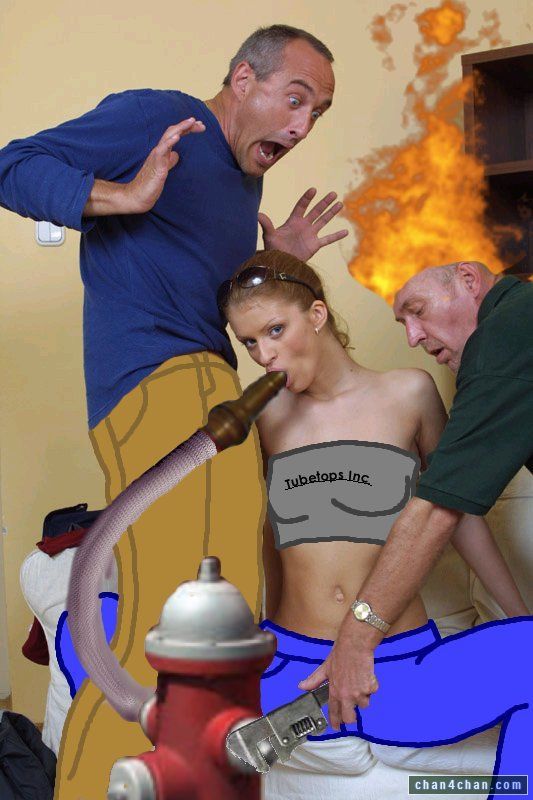 putting out the fire.