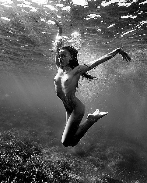 under water angel