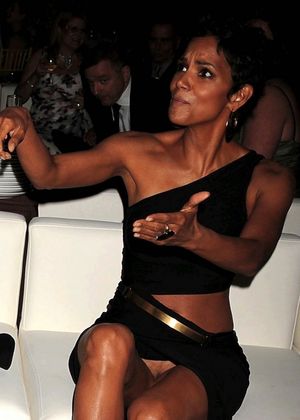 Good old up skirt photo from Halle Berry