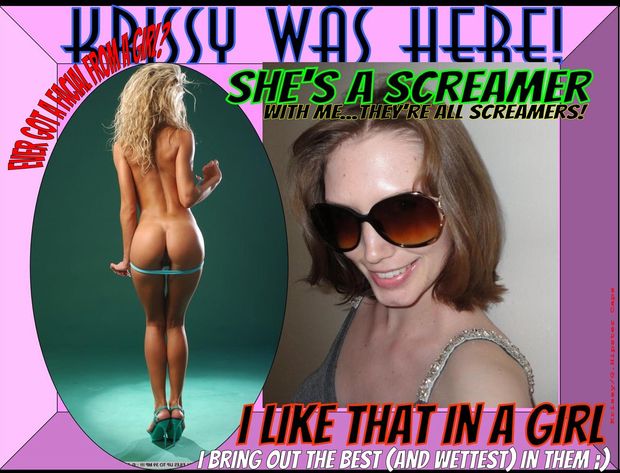 Awesome funny picture with beautiful lesbian blonde