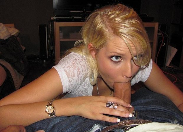 Blonde in action