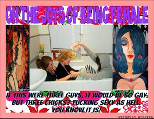 Beautiful lesbian blonde in a amazing funny wife pic