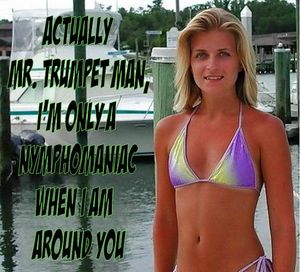 Incredible funny photo with sexy blonde