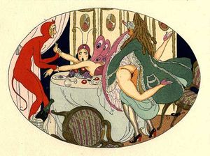 Awesome humor vintage photo with stunning booty