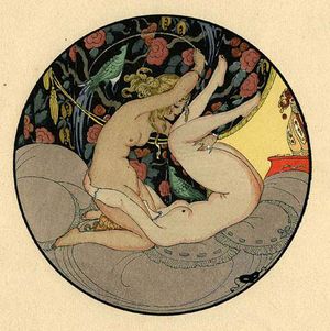 Fabulous lesbian blonde in this awesome anime porn throwback pic