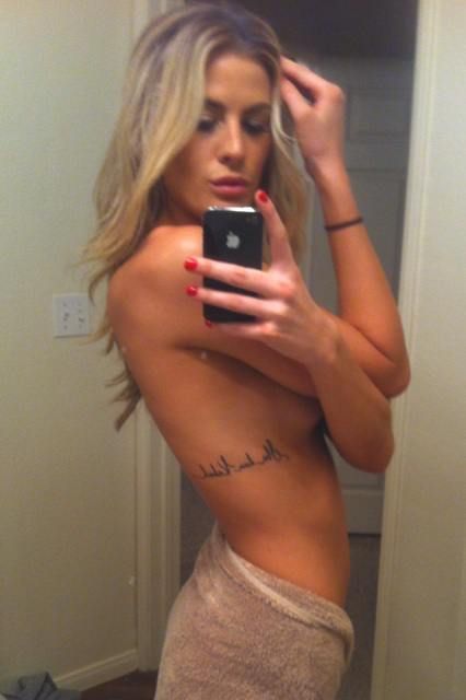 nice tattoo, small boobs