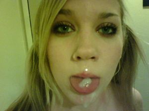 Hot cum in the face pic with beautiful blonde teen