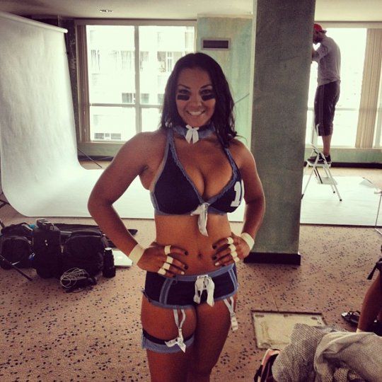 Fitness Model and LFL football player Alicia Bell