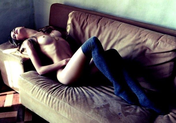 Awesome masturbation photo with lovely brunette