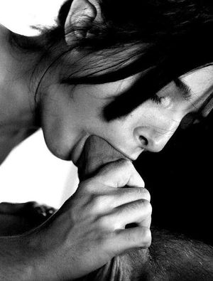 Amazing deepthroat picture with beautiful brunette