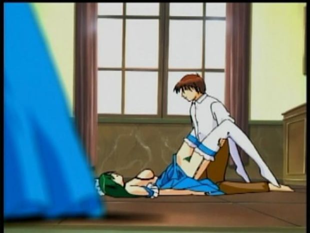 Young college hentai teen having sex on campus