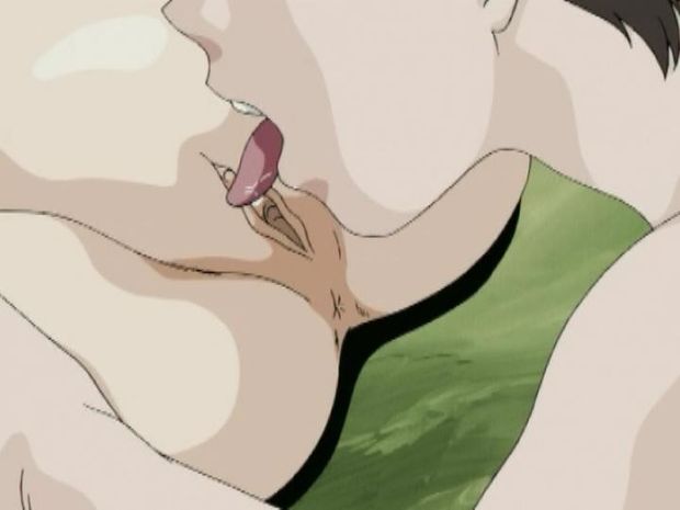 hentai babe getting her tiny tight pussy licked for the first time and returning the favor to her lucky lover, great anime oral sex outdoors