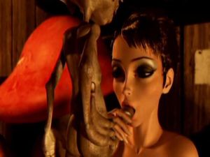 3D movie clips of odd looking demon fucking skinny teen girl in the mouth, ass and pussy, this is fucking great adult animation