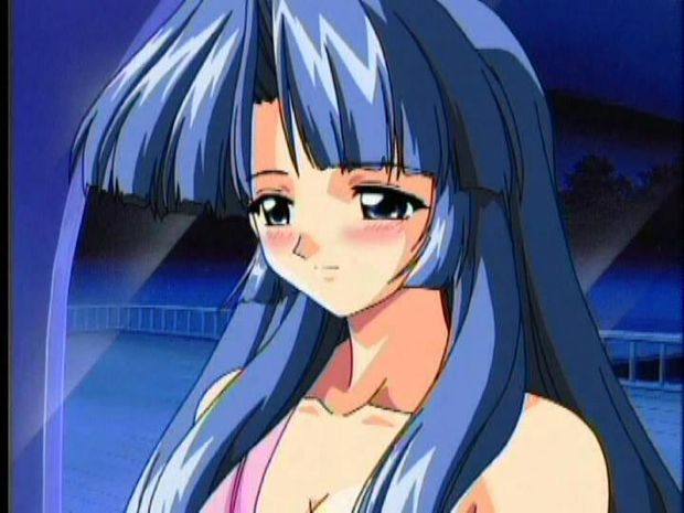 Blue haired hentai babe getting shy about having sex for the first time. This is an awesome anime scene