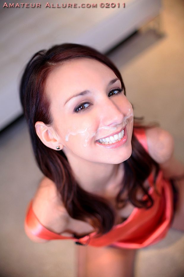 Awesome jizzed photo with a hot ash brown