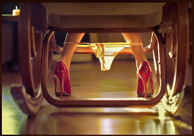 Sexy beginners in a awesome beginners thong photo