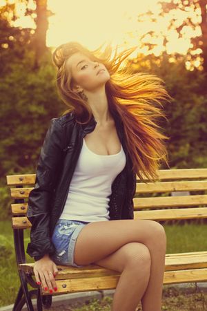 Amazing wife photo with a sexy ash brown teen