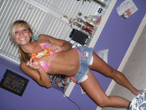 Amazing girlfriend photo with hot blonde teen