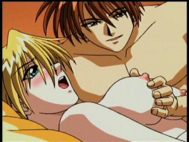 Awesome hentai scene, watch this blonde babe's tits, big, round and perfect!