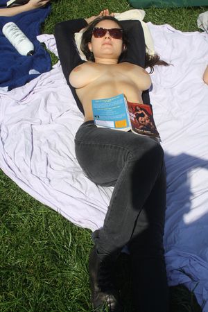 Topless in Central Park