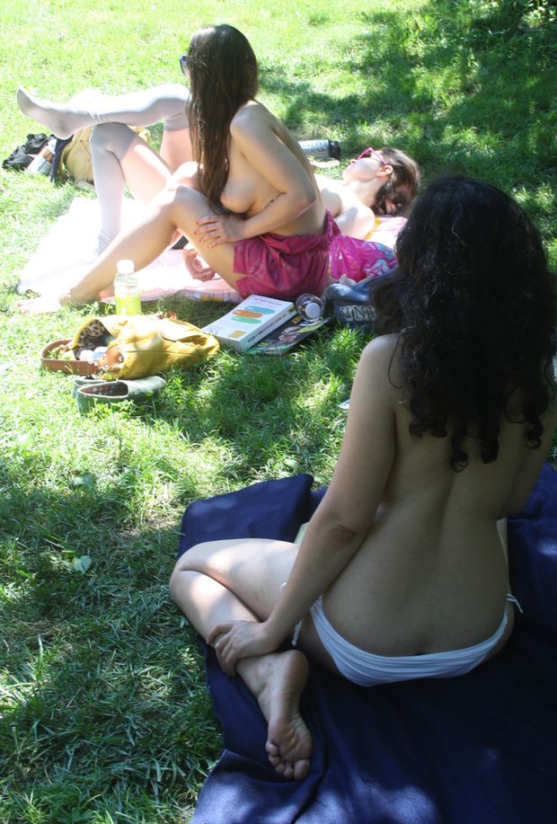 Topless in Central Park