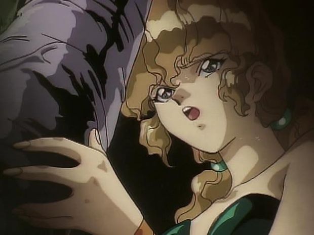 Blonde hentai having sex with a huge giant demon being