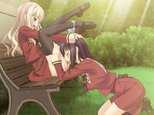 Amazing anime porn picture with a hot lesbian brunette