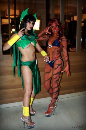 Mantis underboob & Tigra