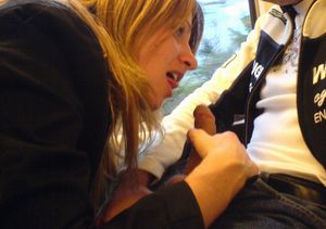 Hot rookie blowjob picture with superb blonde mother