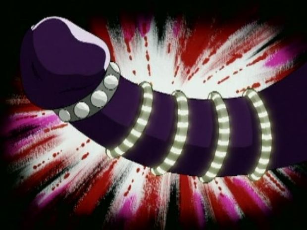Giant purple anime demon's dick with cock rings for extreme pleasure