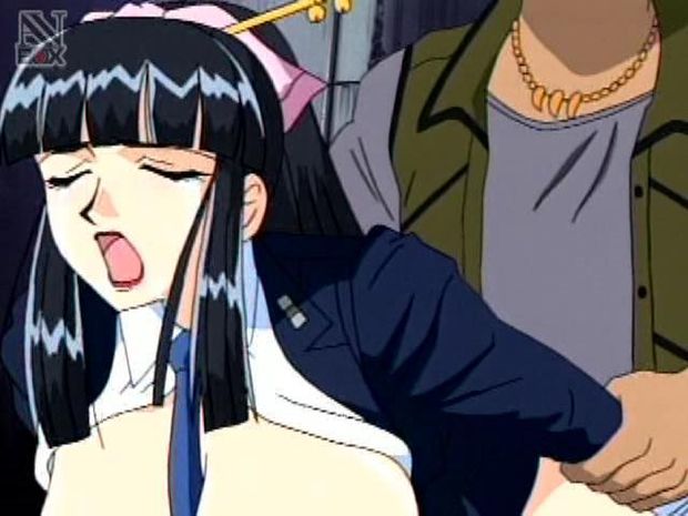 Young hentai beauty with huge tits gets fucked hard from behind