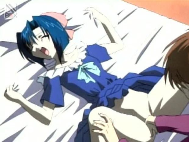 Young hentai maid gets tight pussy fingered hard