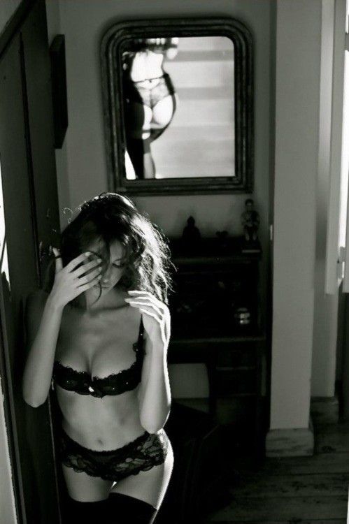 Awesome photo with sexy brunette lingerie