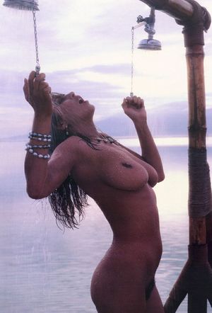 Amazing throwback picture featuring superb brunette