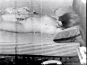 Scene of young girl masturbating in a vintage porn from early 1950's. Crazy awesome stuff