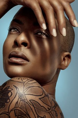 Beautiful dark-skinned in amazing photo