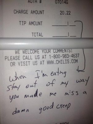 Never block a creep from doing his job.Â  Only thing better woulda been to add &#8230;. visit this note on CreepShots.com. &#160; If you lik