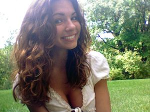 Hot pic with a sexy brunette