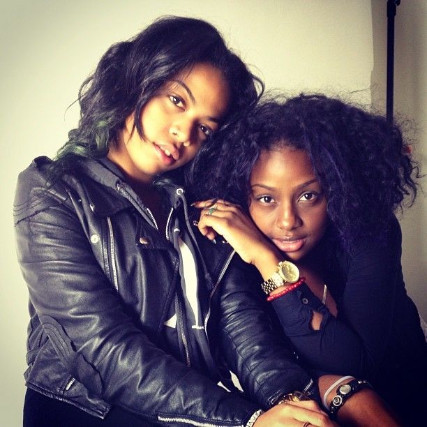 Justine Skye and her girlfriend.