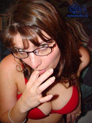 Awesome homemade big load photo with superb brunette jugs