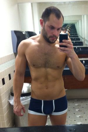 Hot Guy with His iPhone