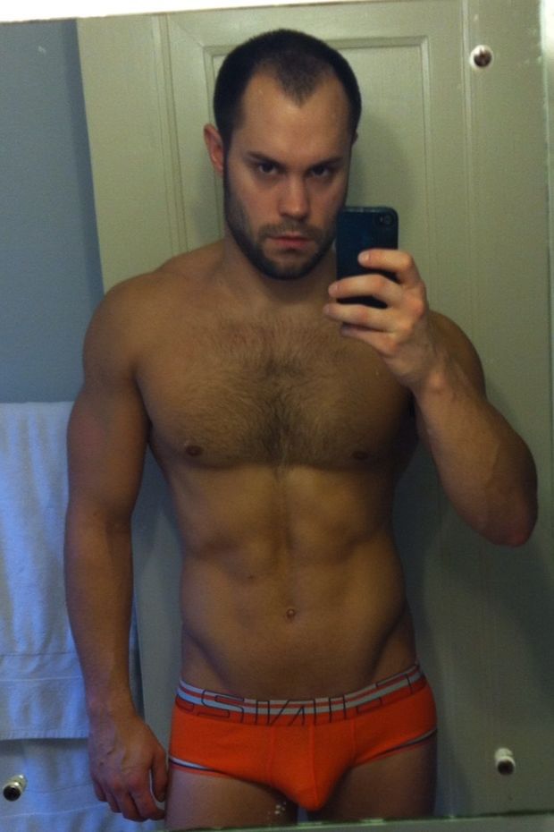 Hot Guy with His iPhone
