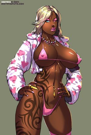 Amazing hentai photo with lovely black